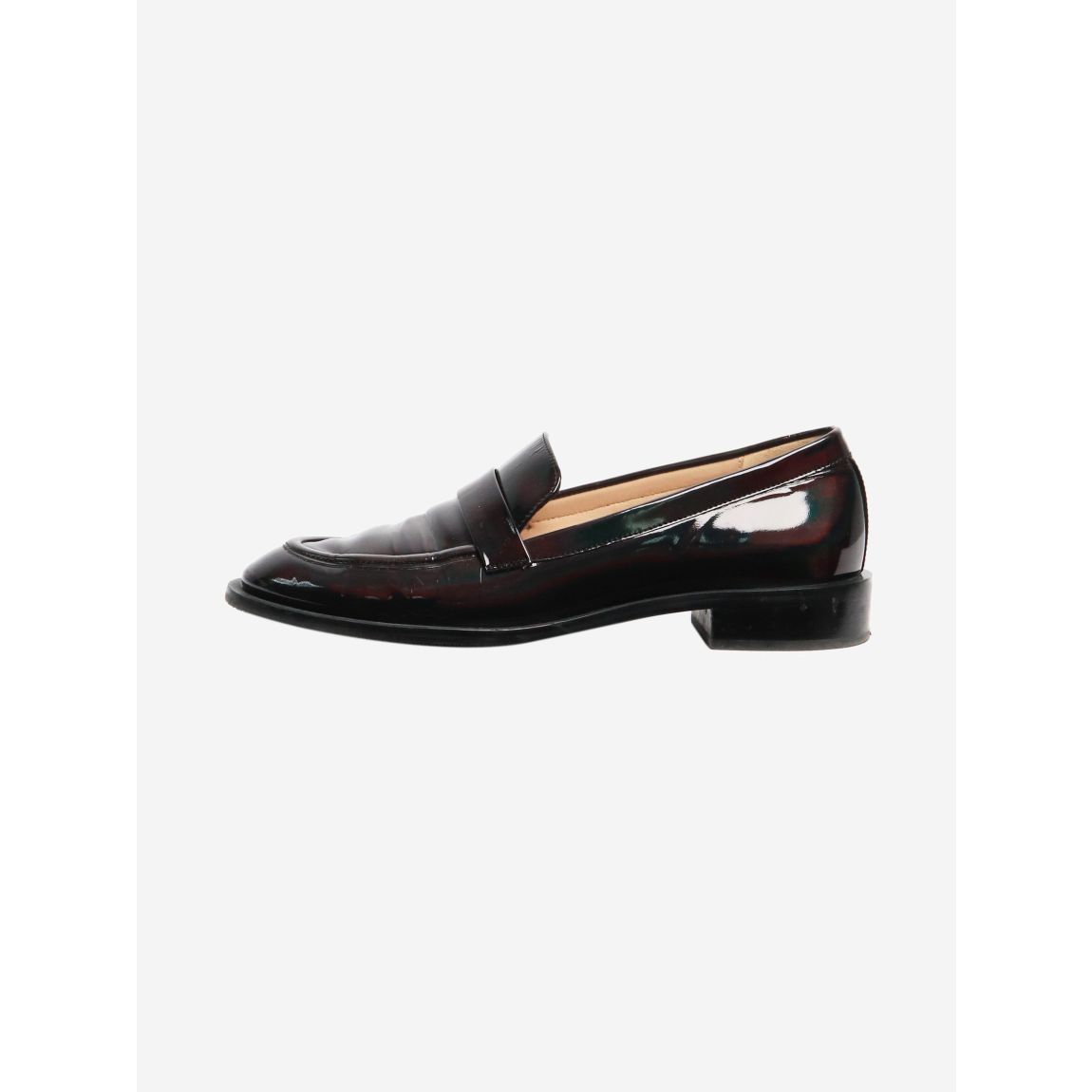 Black patent loafers main product photo
