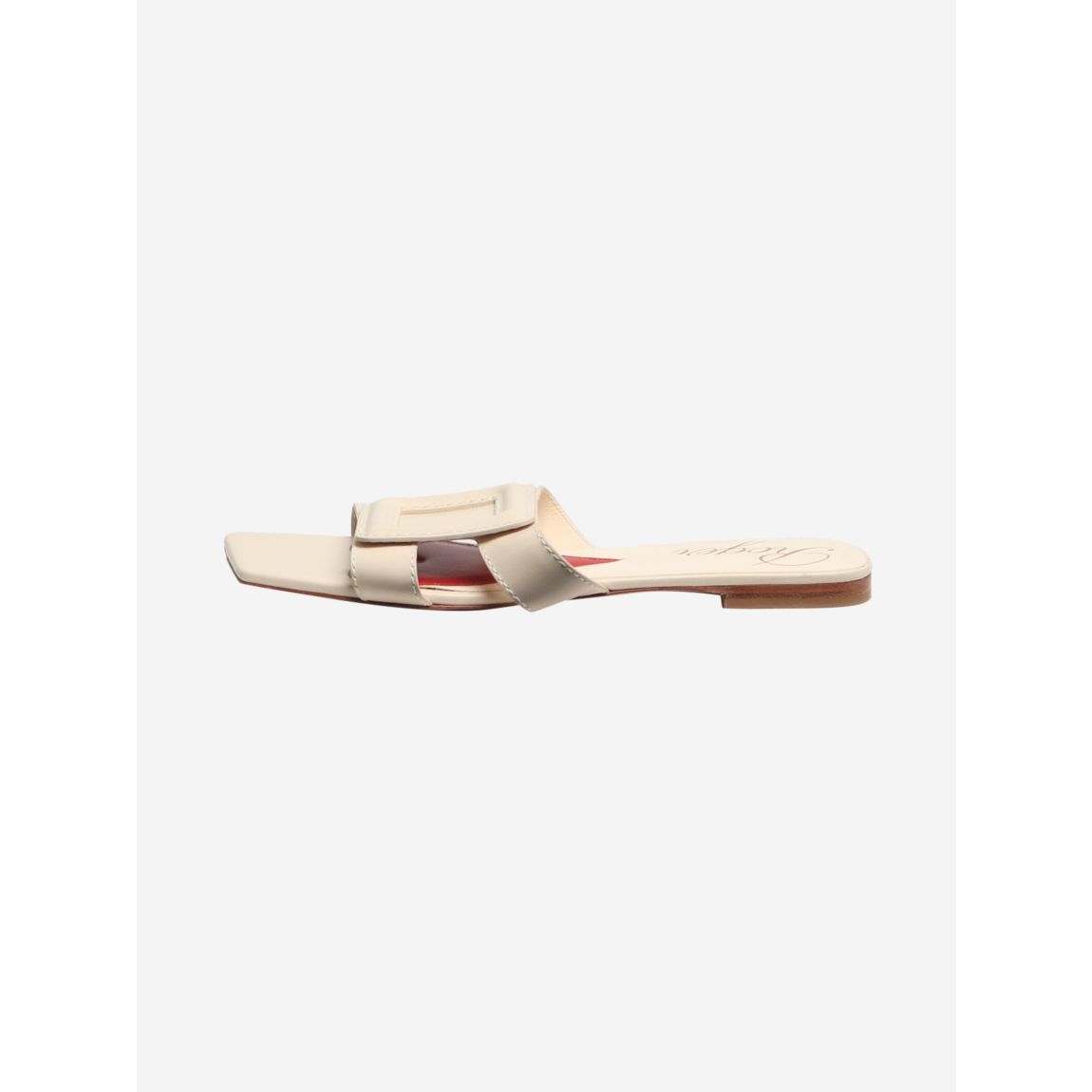 Roger Vivier cream flat main product photo