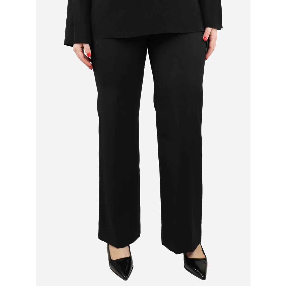 Black wool trousers main product photo