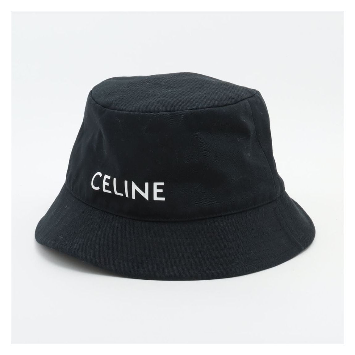 Black logo bucket hat main product photo