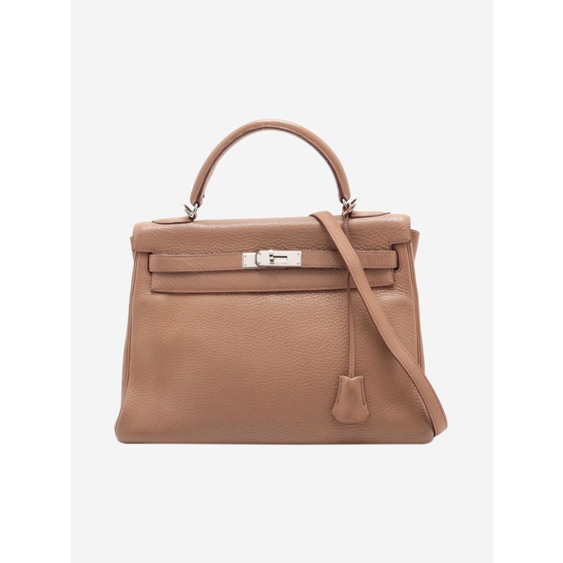 Brown Kelly vintage 2003 32 Retourne Taurillon Clemence Tabac leather bag main product photo