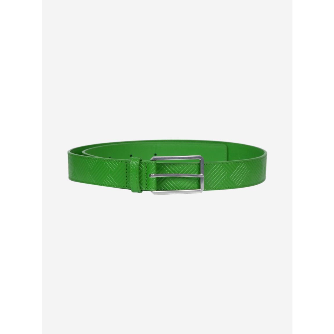 Green Cintura debossed leather belt main product photo