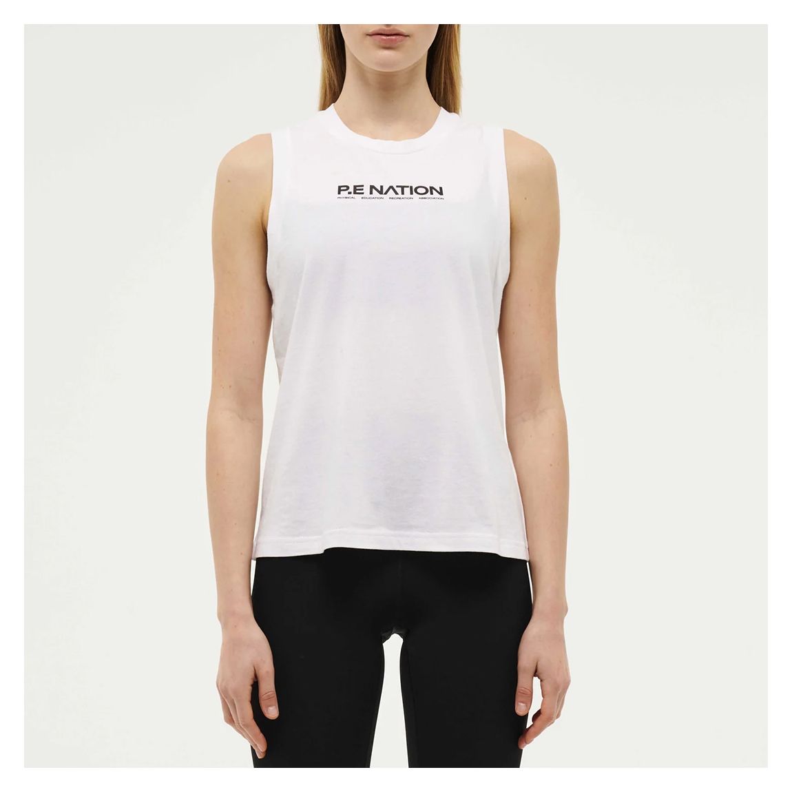 White Shuffle Tank main product photo
