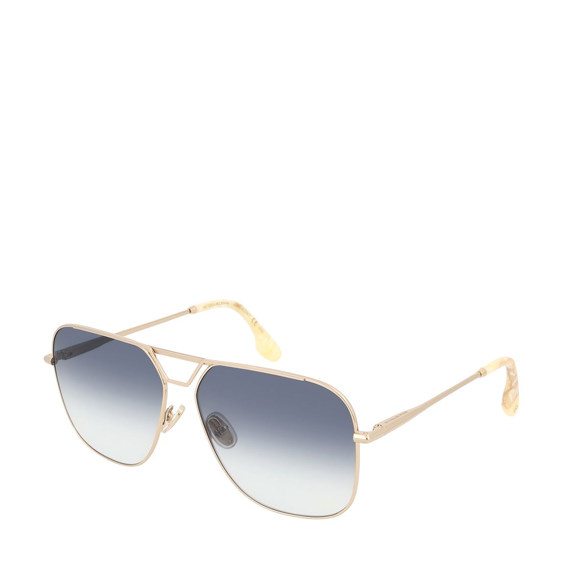 Womens Blue Lens Gold Frame Victoria Beckham Sunglasses 61mm main product photo