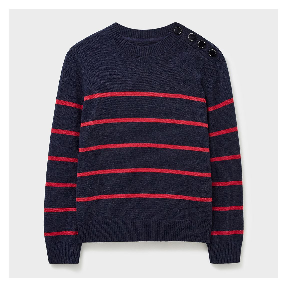 BUTTON SHOULDER STRIPE JUMPER main product photo