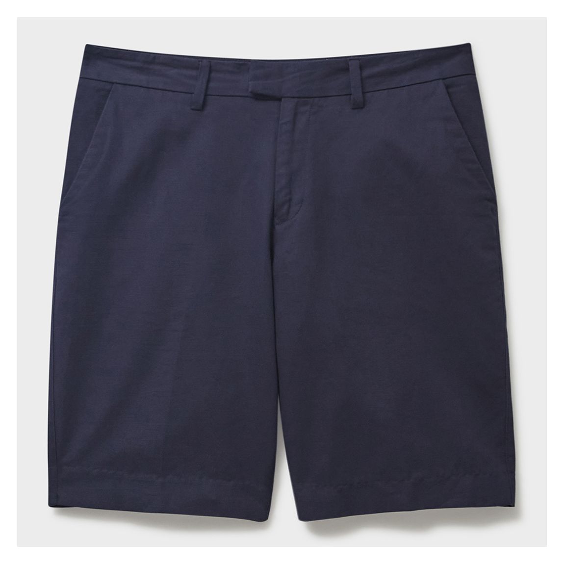 Navy Tailored Linen Blend Shorts main product photo