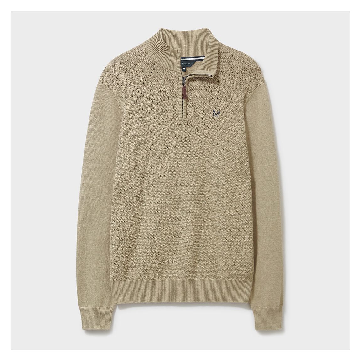 Stone Open Stitch Half Zip Sweater main product photo