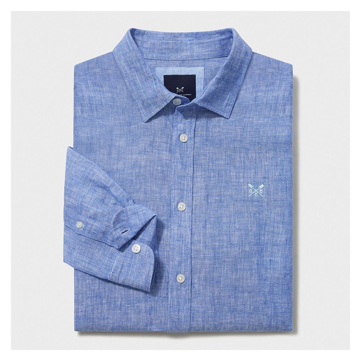 Cerulean Long Sleeve Linen Shirt main product photo
