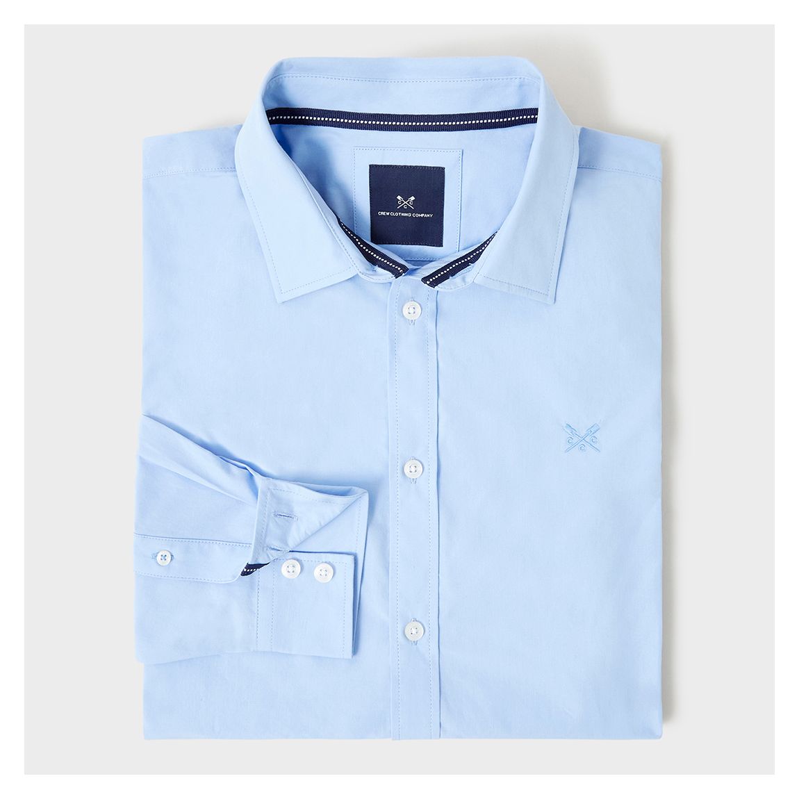 Pale Blue Stretch Long Sleeve Shirt main product photo