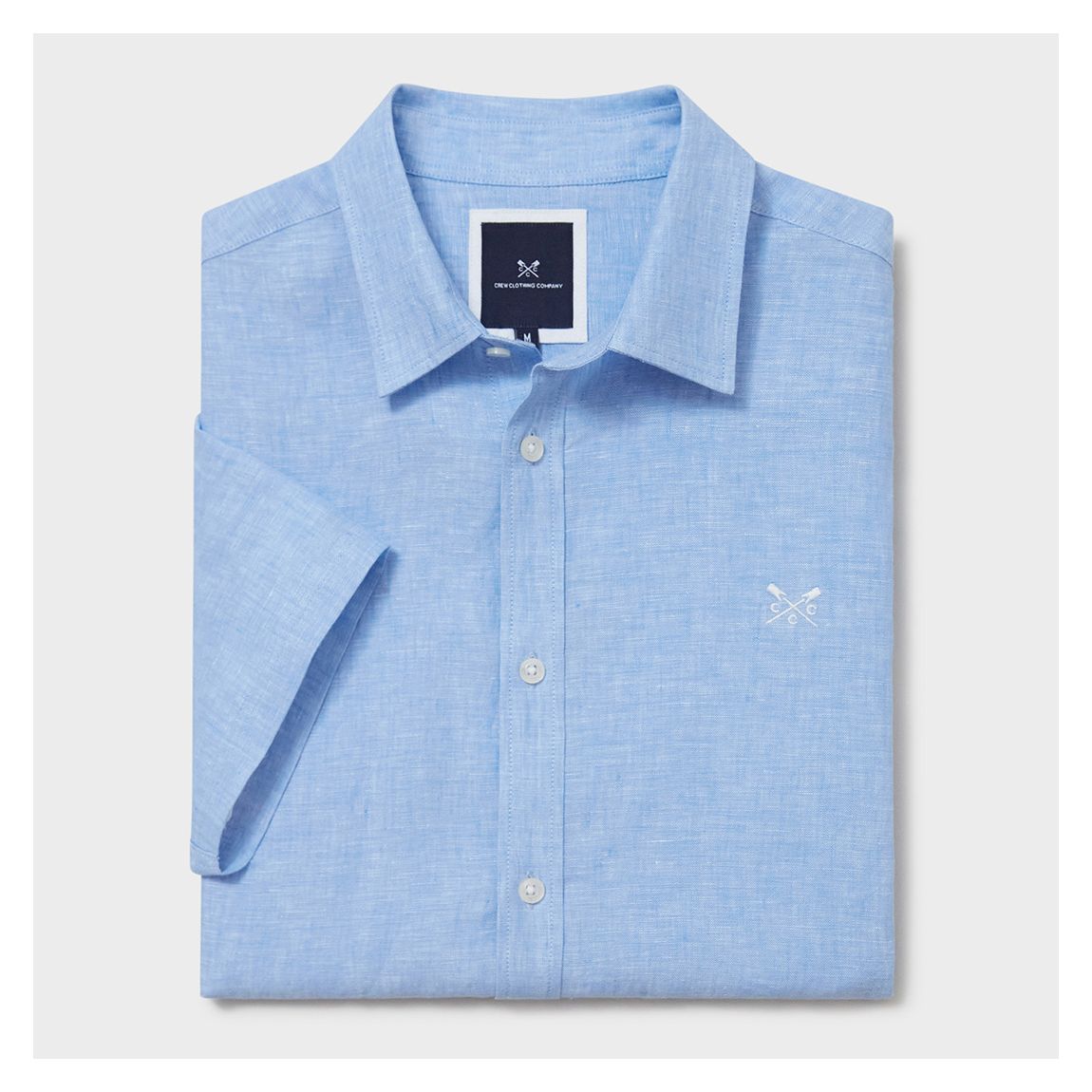 Blue Short Sleeve Linen Shirt main product photo