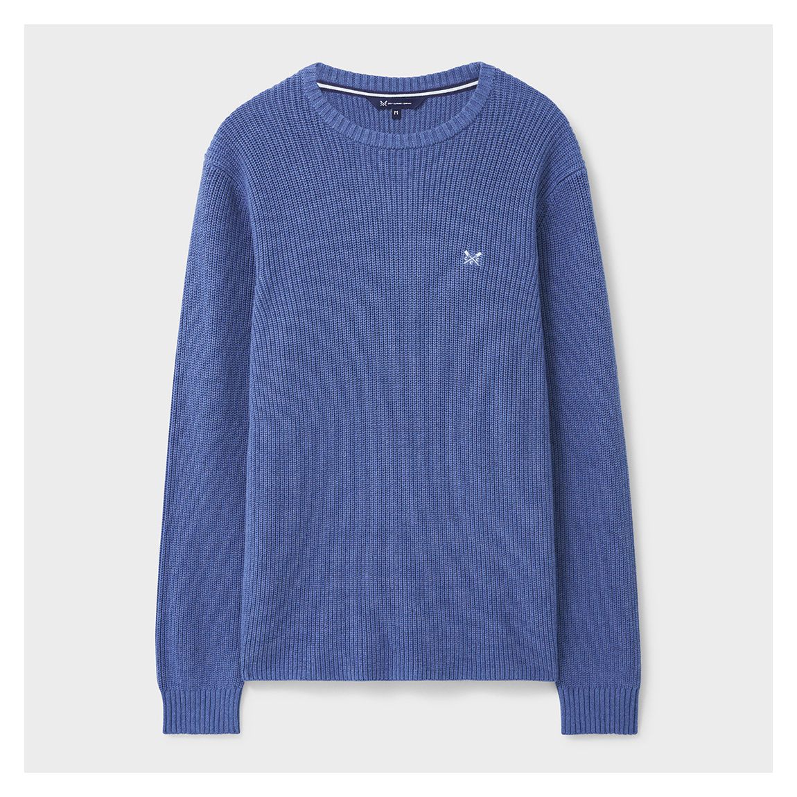 Cerulean Rye Ribbed Crew Neck Jumper main product photo