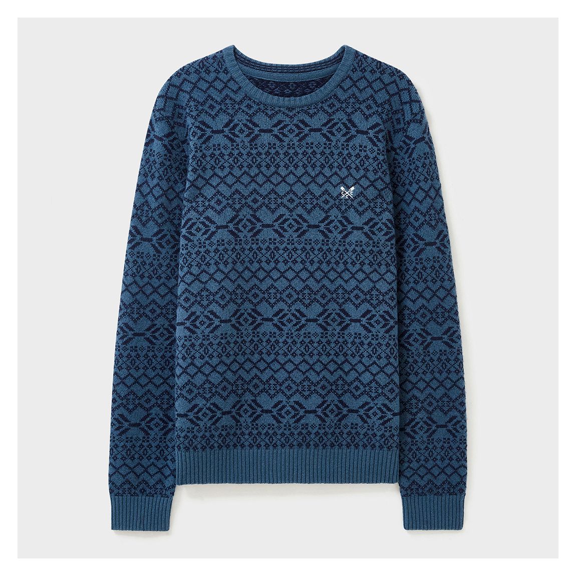 Indigo Fair Isle Half Zip Sweater main product photo