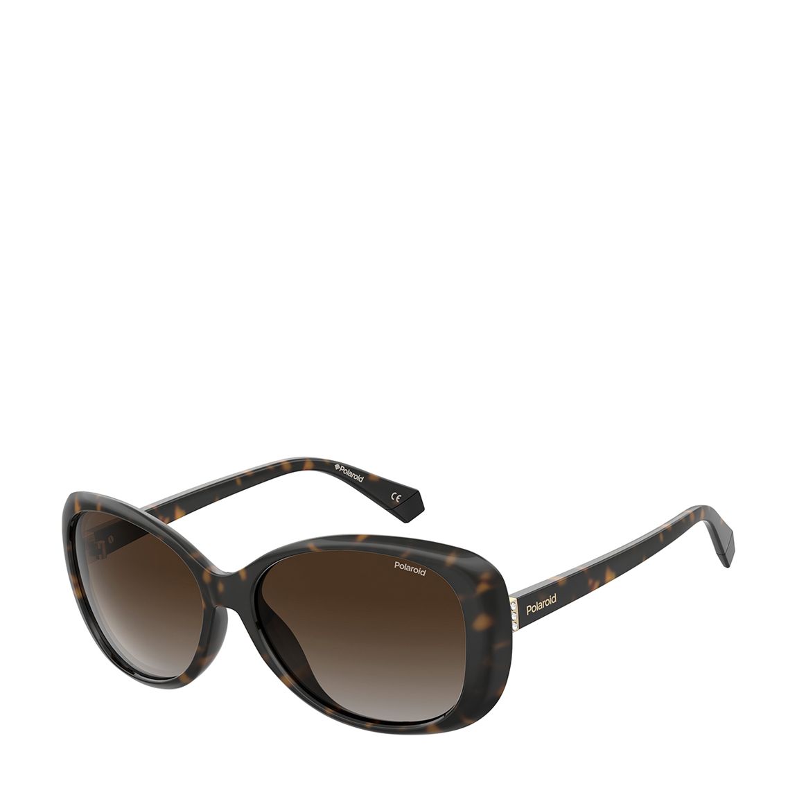 Women's 4097/Rectangular Havana/Brown Shaded Polarized 58 mm main product photo