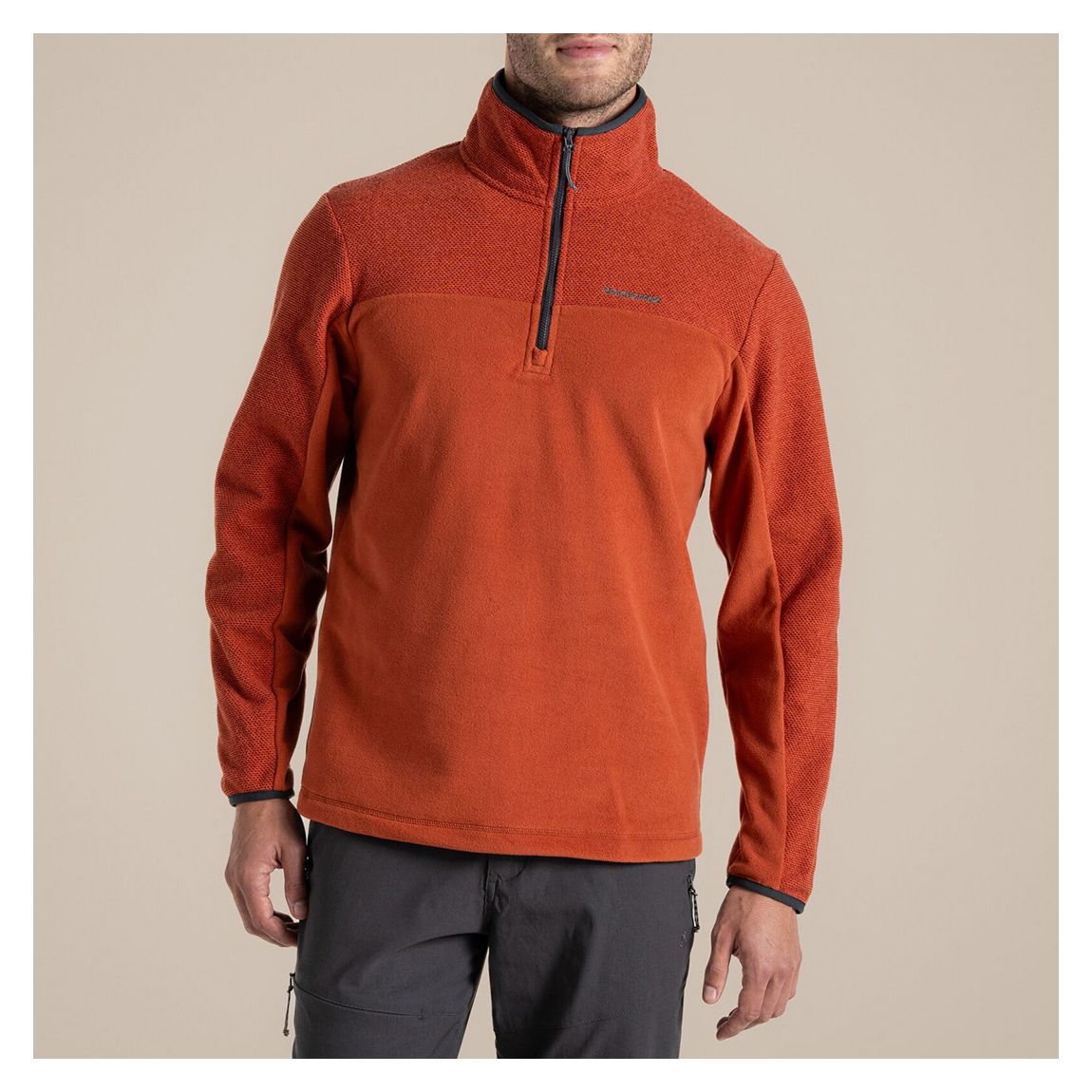 Red/Orange Javi Half Zip Fleece main product photo