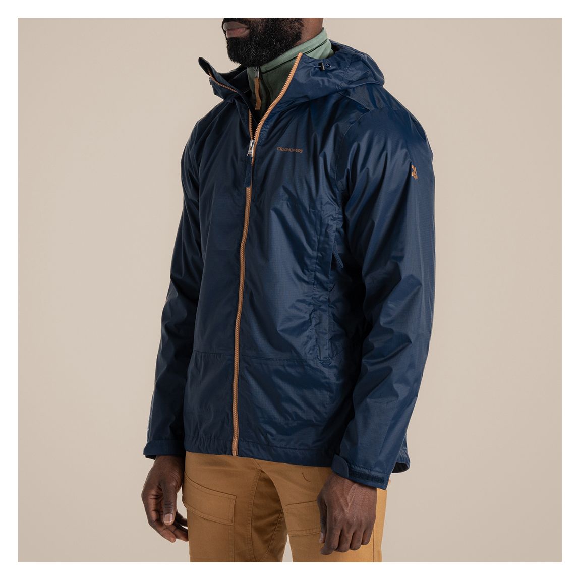 Navy Owler Waterproof Packable Jacket main product photo