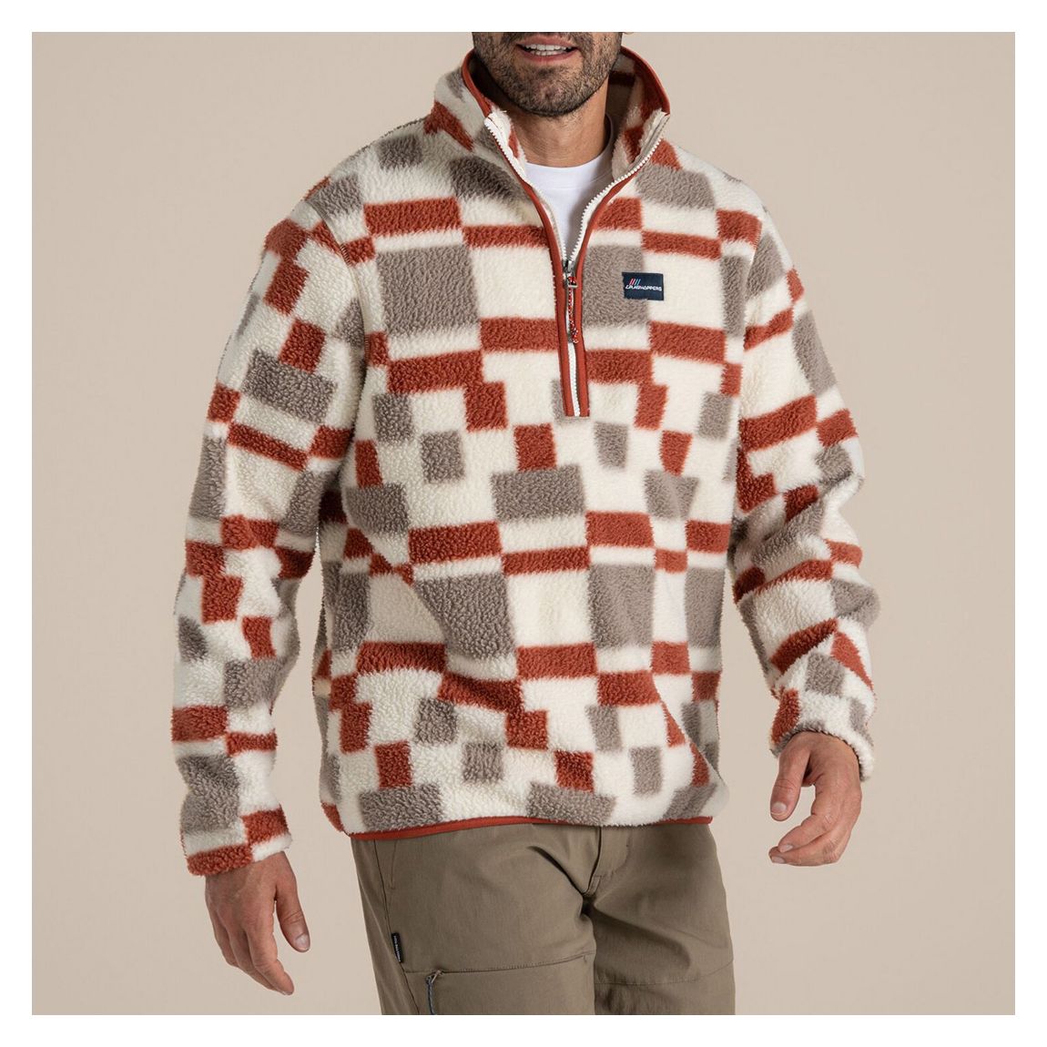 Multi Geometric Half Zip Fleece main product photo