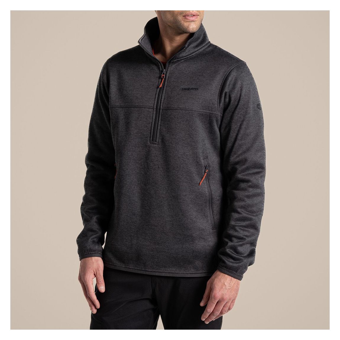 Charcoal Mondrago Half Zip Fleece main product photo