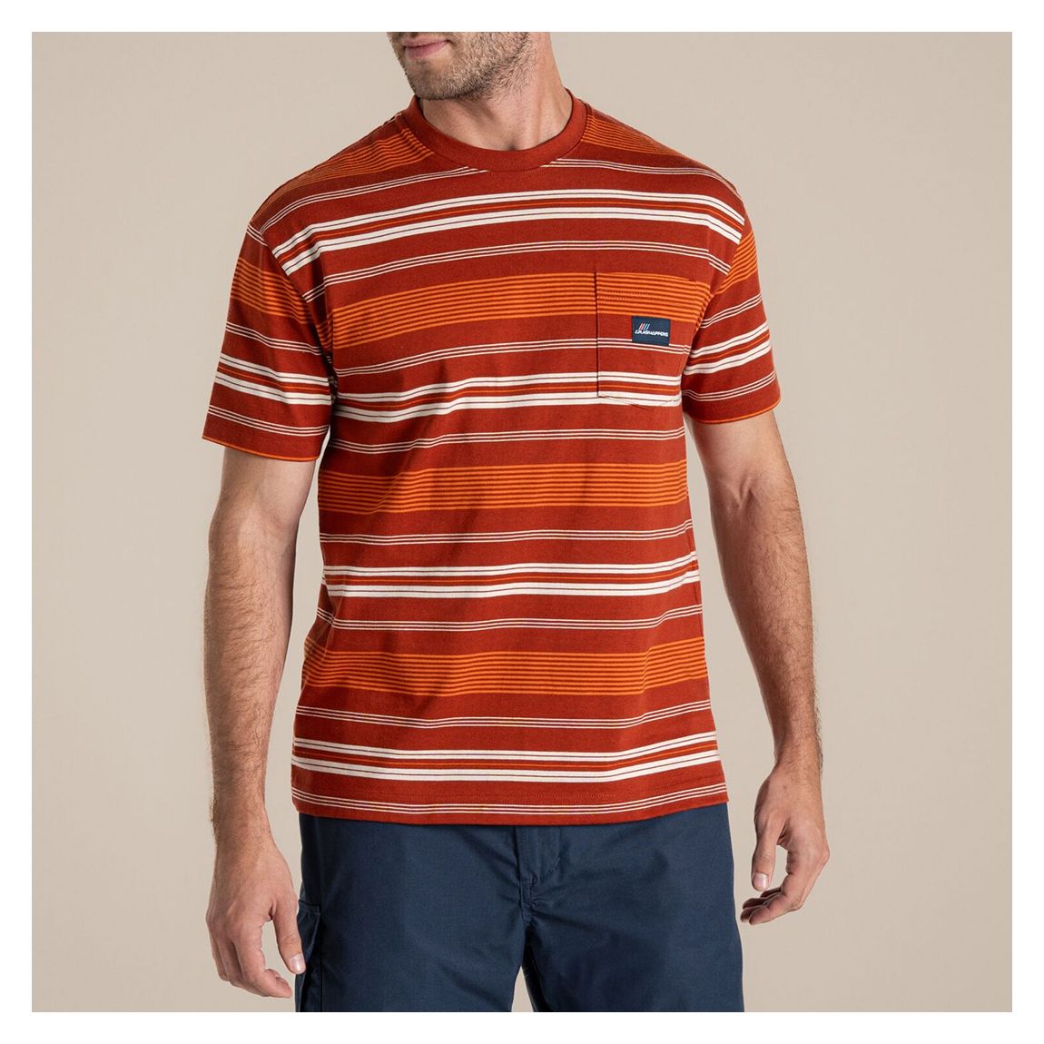 Red/Orange Pointer Stripe Tee main product photo