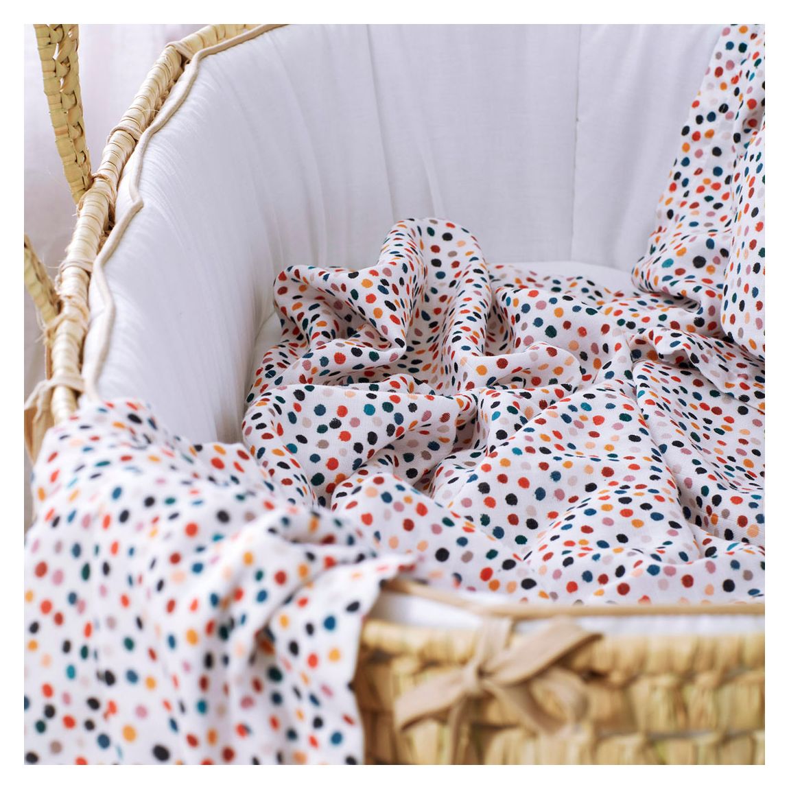 Frankie 100% Organic Cotton Muslin, Large, Multi main product photo