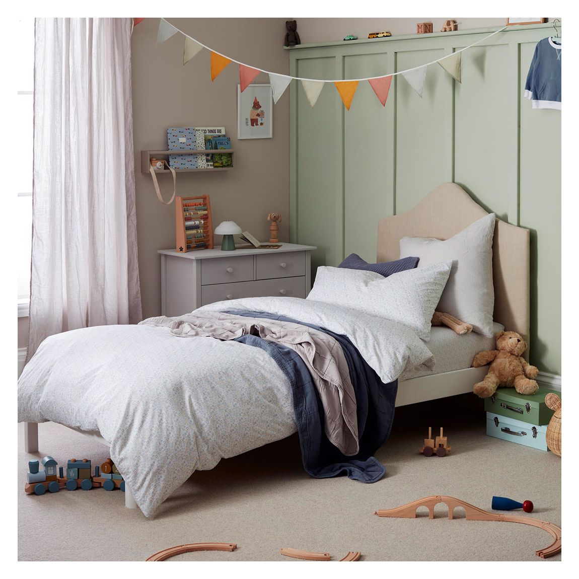 ABC 100% Organic Cotton Single Duvet Cover Set, Multi main product photo