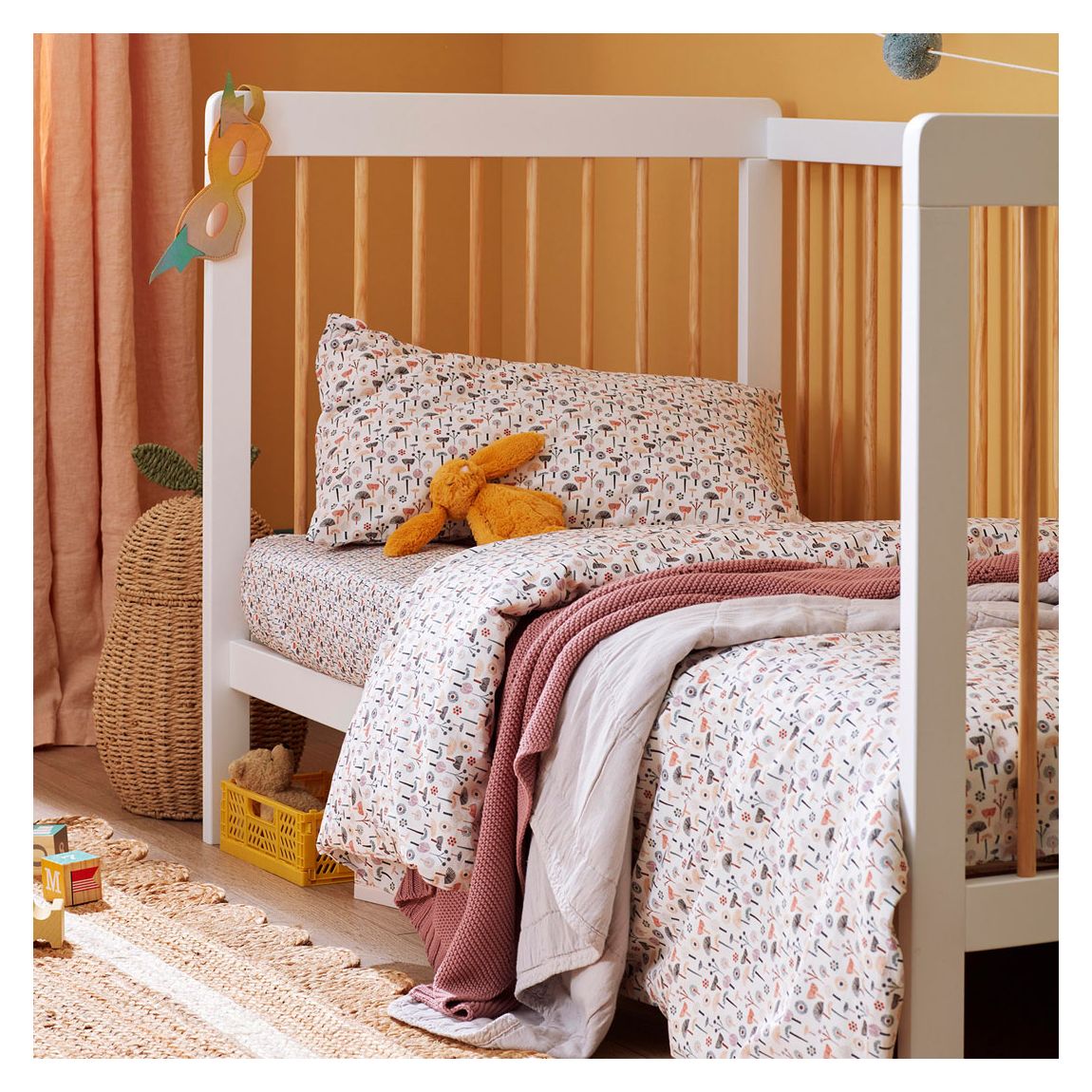Molly Meadow 100% Organic Cotton Duvet Cover Set, Cot Bed , Multi main product photo