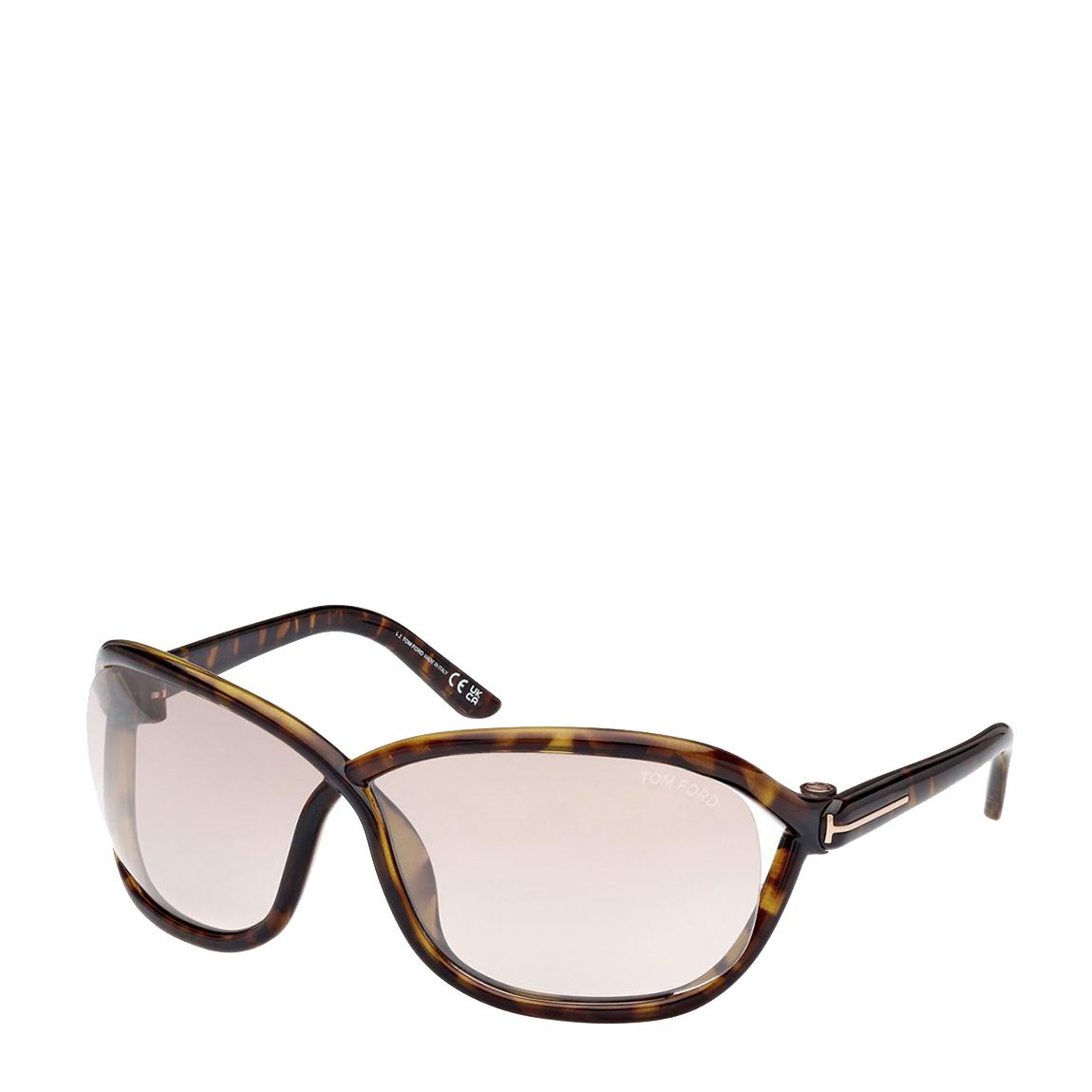Women's Dark Havana/Brown Mirror Fernanda Tom Ford Sunglasses 68mm main product photo