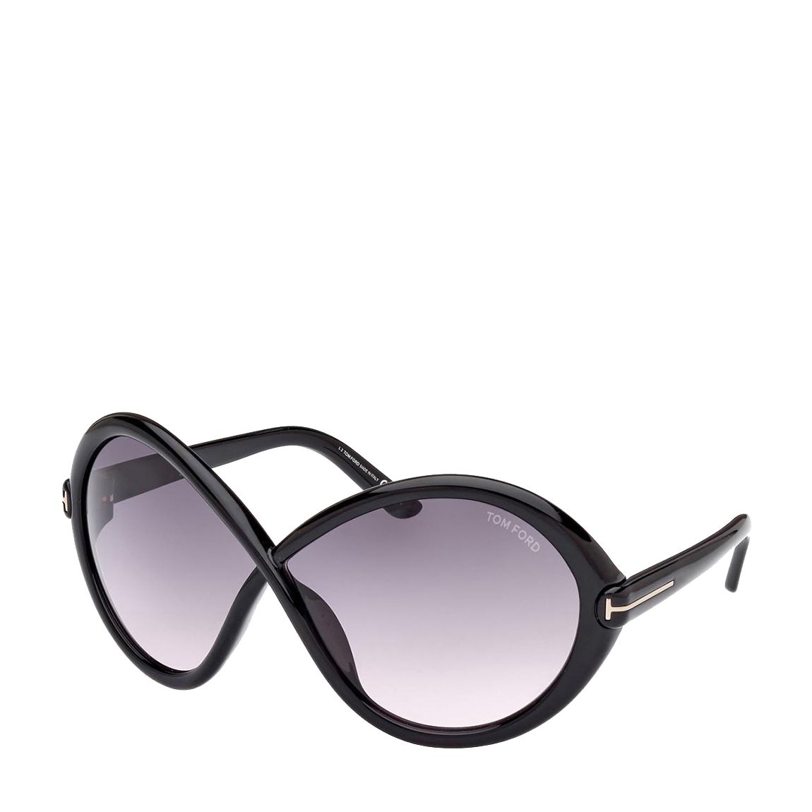 Women's Shiny Black/Gradient Smoke Jada Tom Ford Sunglasses 68mm main product photo
