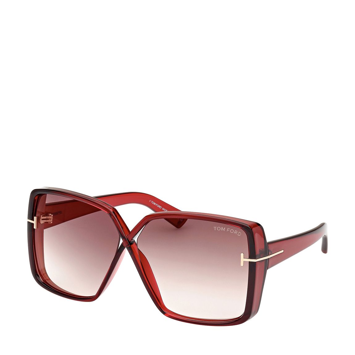 Women's Shiny Red/Brown Mirror Yvonne Tom Ford Sunglasses 63mm main product photo