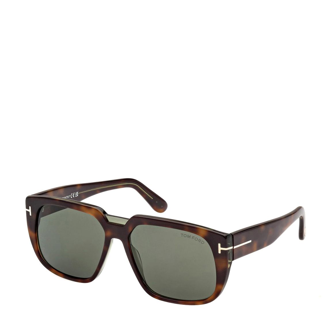 Men's Havana/Green Oliver Tom Ford Sunglasses 56mm main product photo