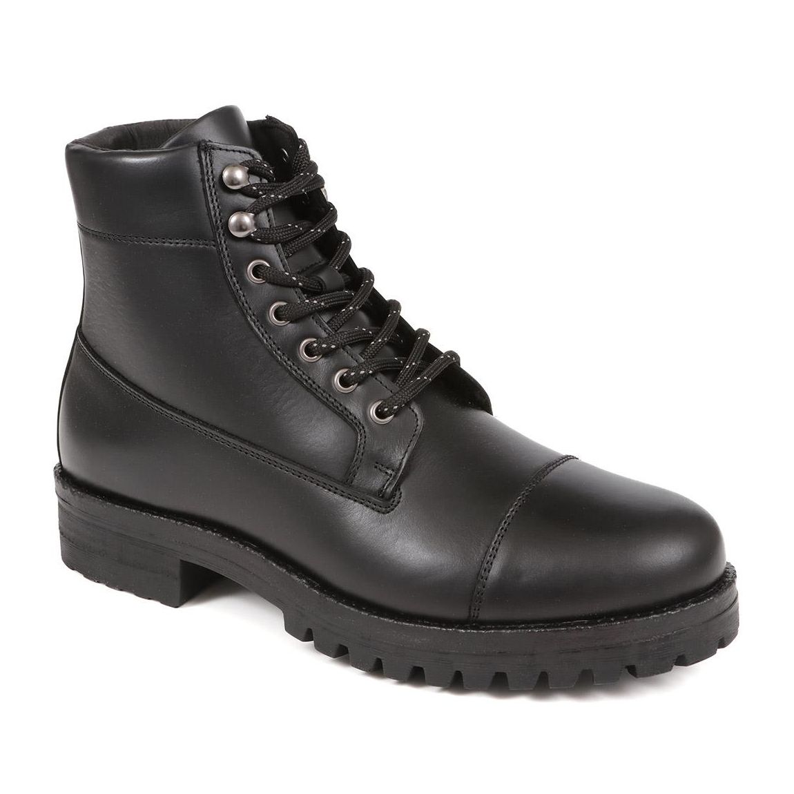 Leather Lace-Up Boots main product photo