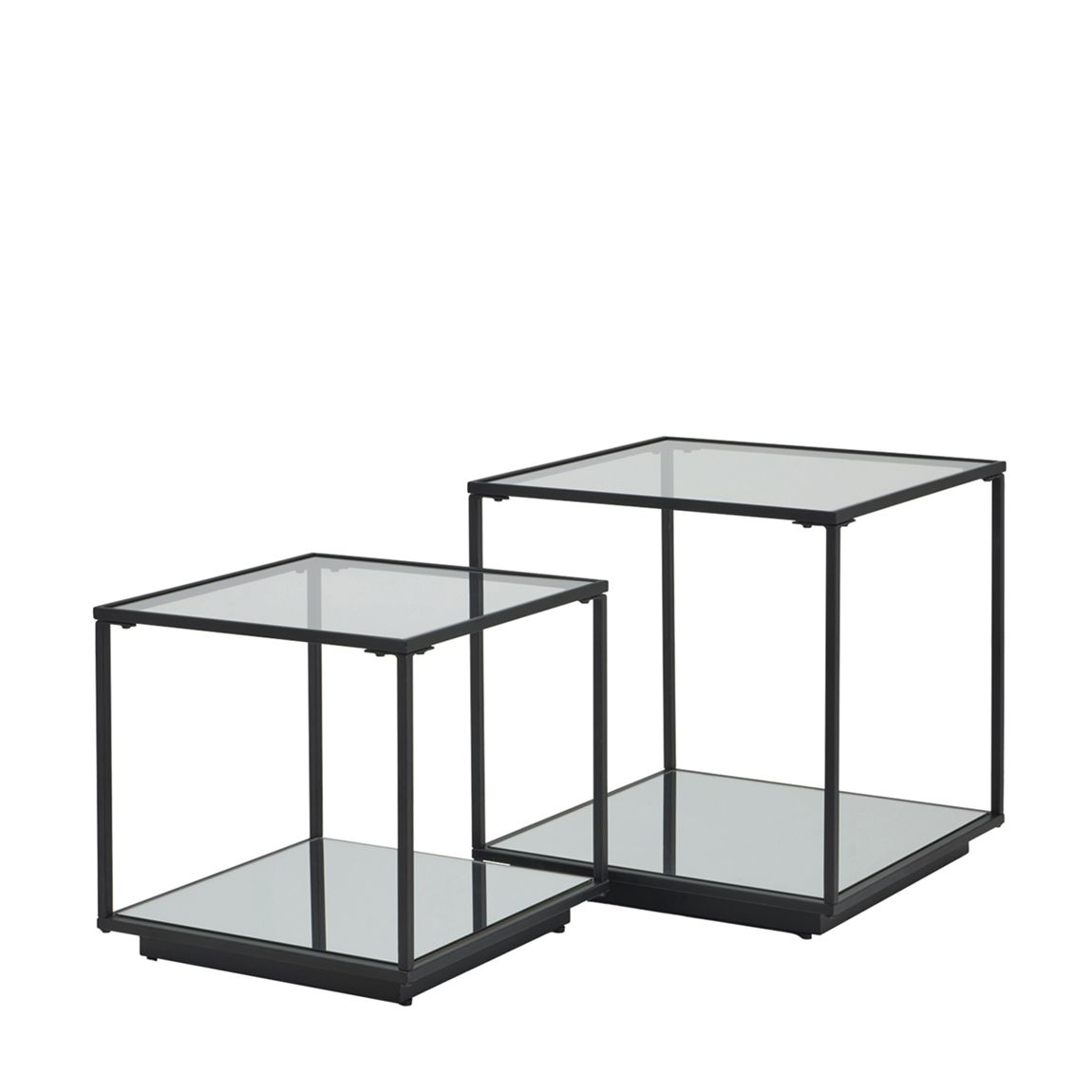 Lennox Framed Set Of 2 Side Tables, Black main product photo
