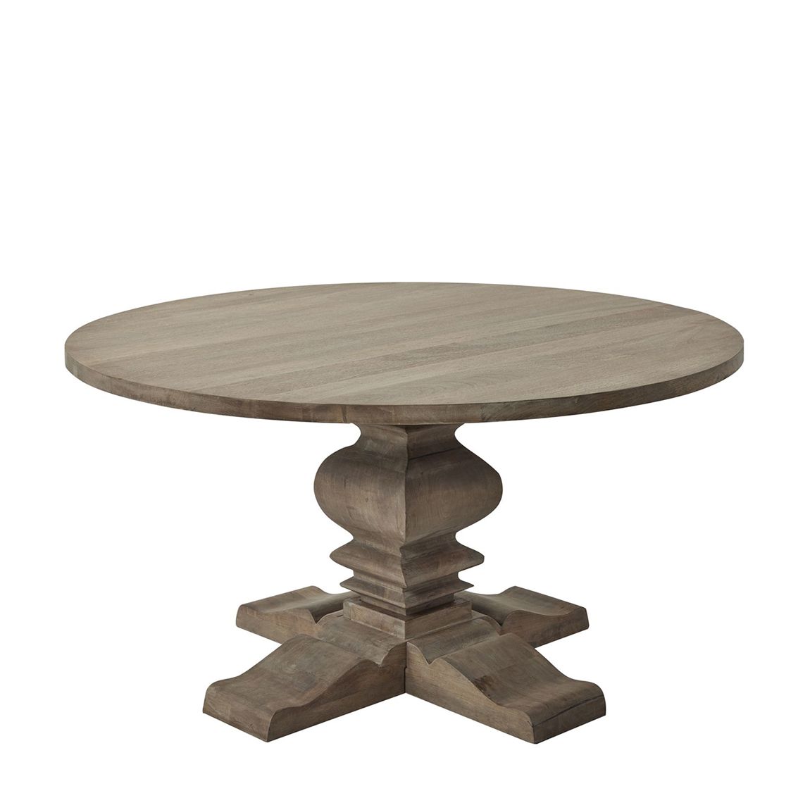 Copgrove Collection Round Pedestal Dining Table, Brown main product photo