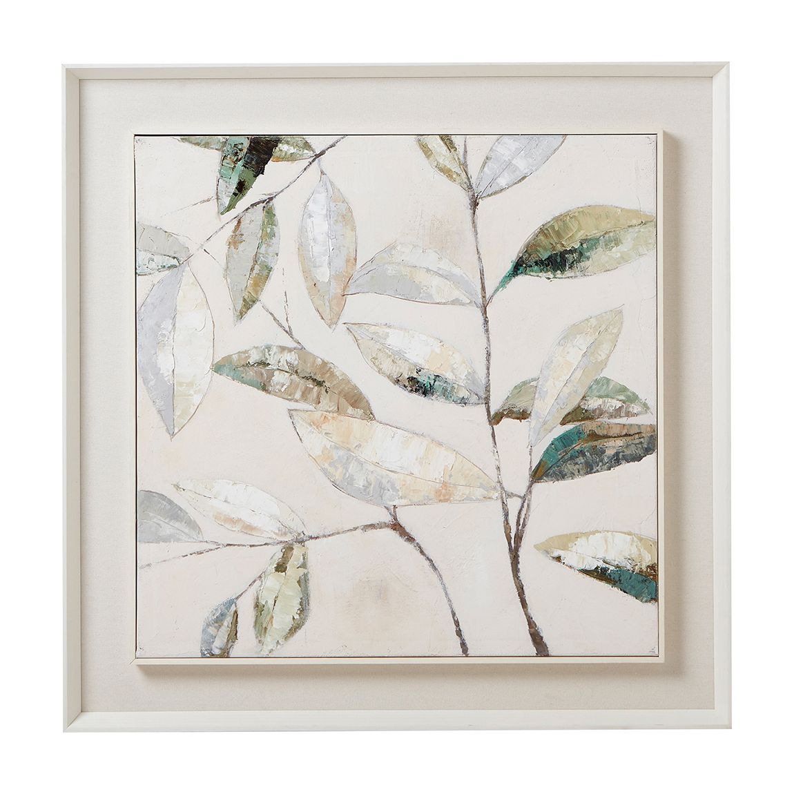 Dolce Dapple Leaf Framed Painting On Canvas, Multi main product photo