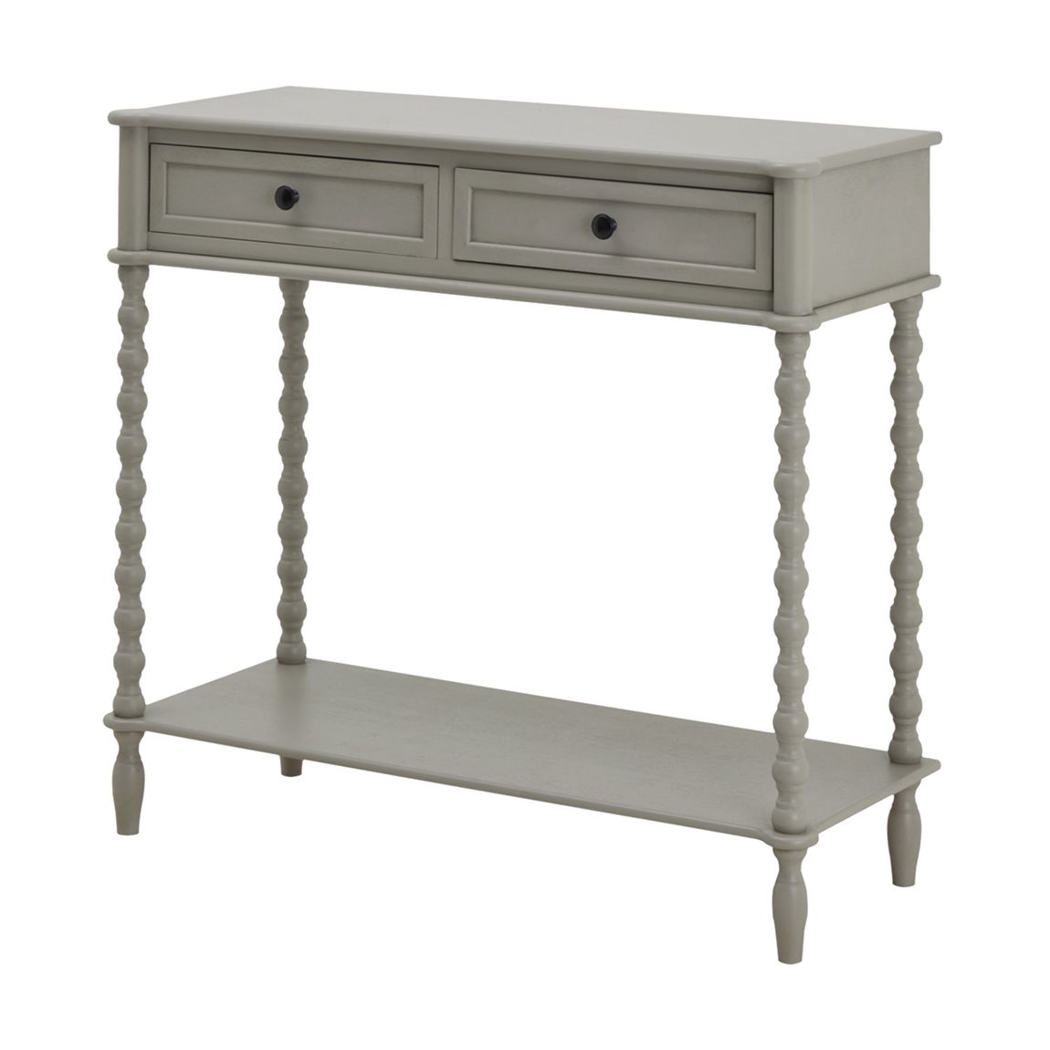The Camden Collection Two Drawer Console Table, Grey main product photo