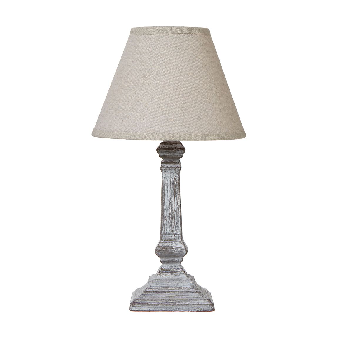 Capsa Column Table Lamp With Linen Shade, Grey main product photo