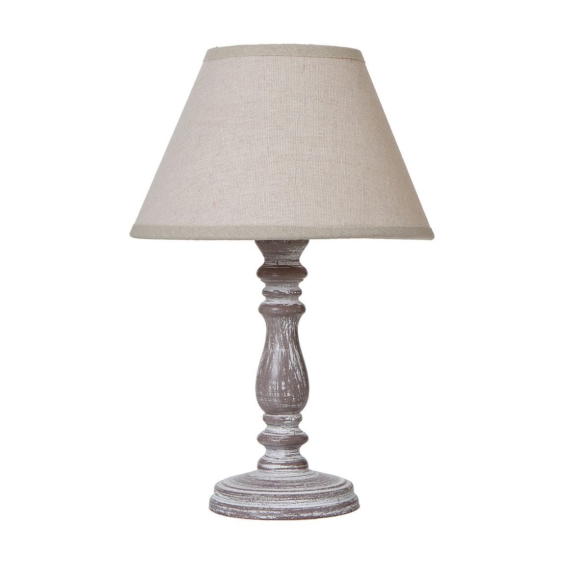 Setia Column Table Tamp With Linen Shade, Grey main product photo