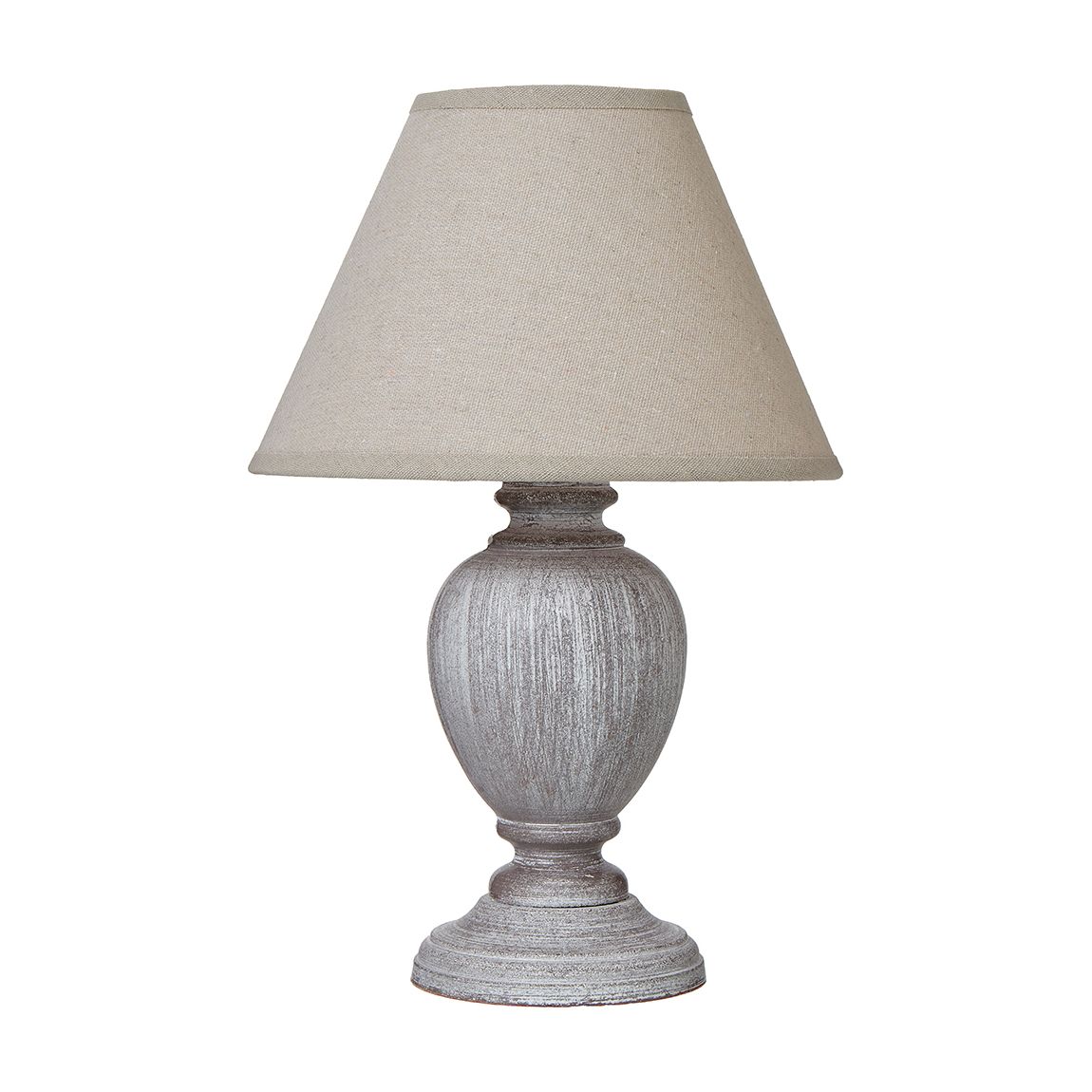 Otem Urn Table Lamp With Linen Shade, Grey main product photo