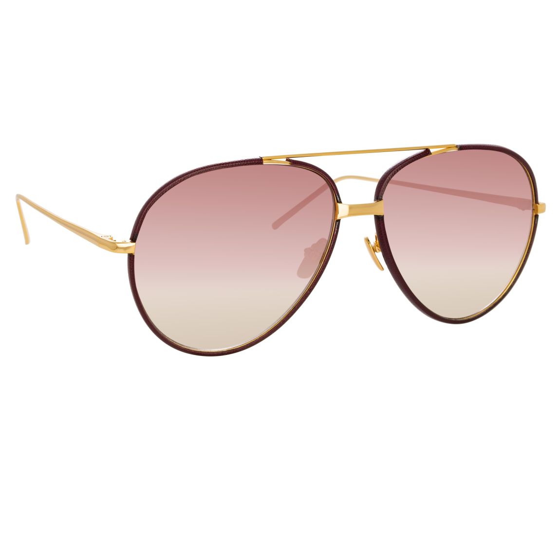 Salem Yellow Gold/ Burg Leather/ Burg Grad Sunglasses 61mm main product photo