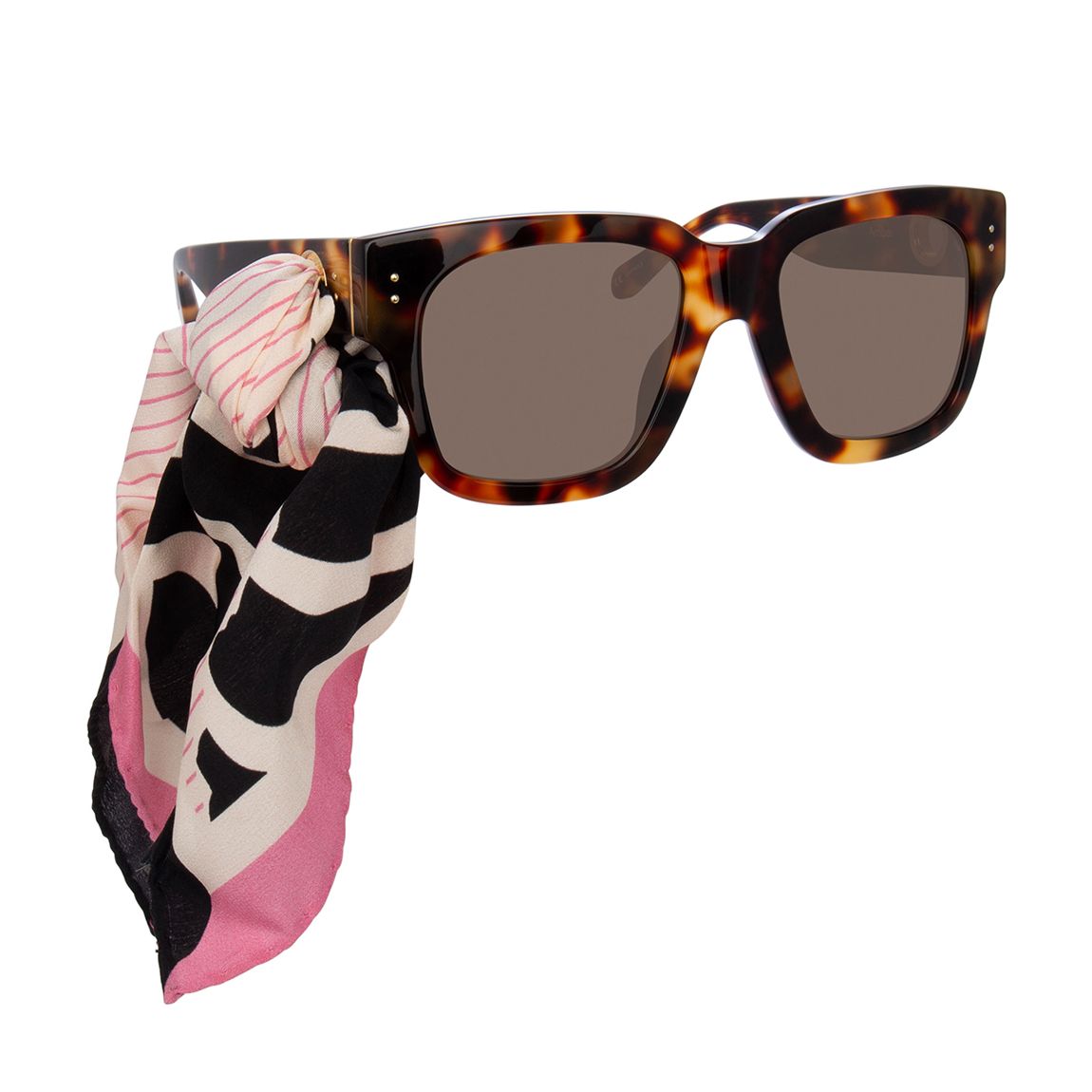 Amber T-Shell/ Yellow Gold/ Stripe/ Solid Brown Sunglasses 55.5mm main product photo