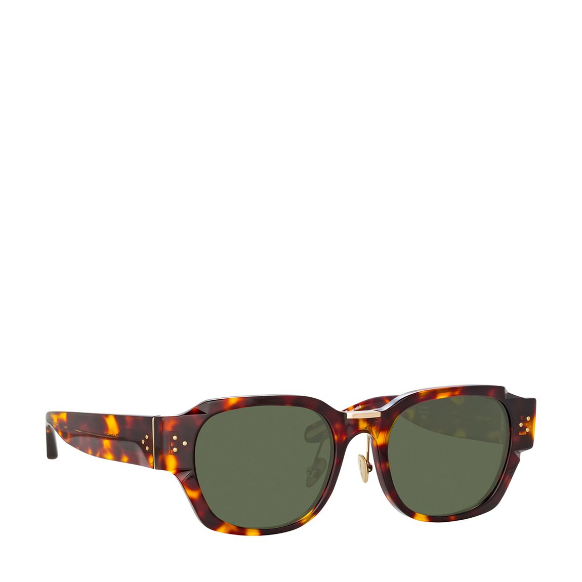 Ramon Dark T-Shell/ Light Gold/ Solid Green Sunglasses 51mm main product photo