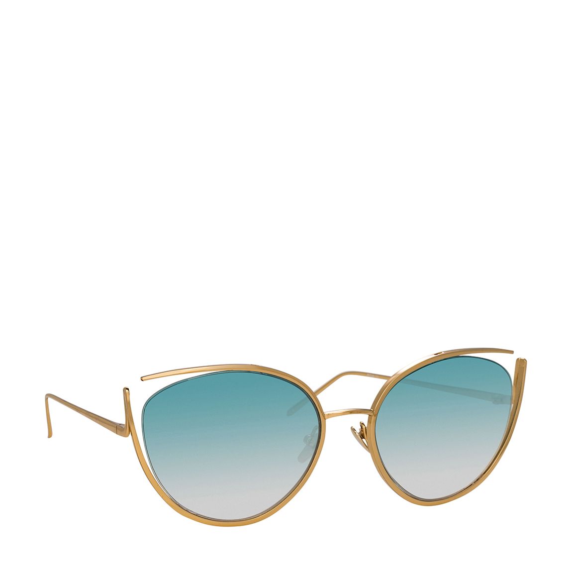 Sun Fontaine Light Gold/ Turquoise Grad Sunglasses 59mm main product photo