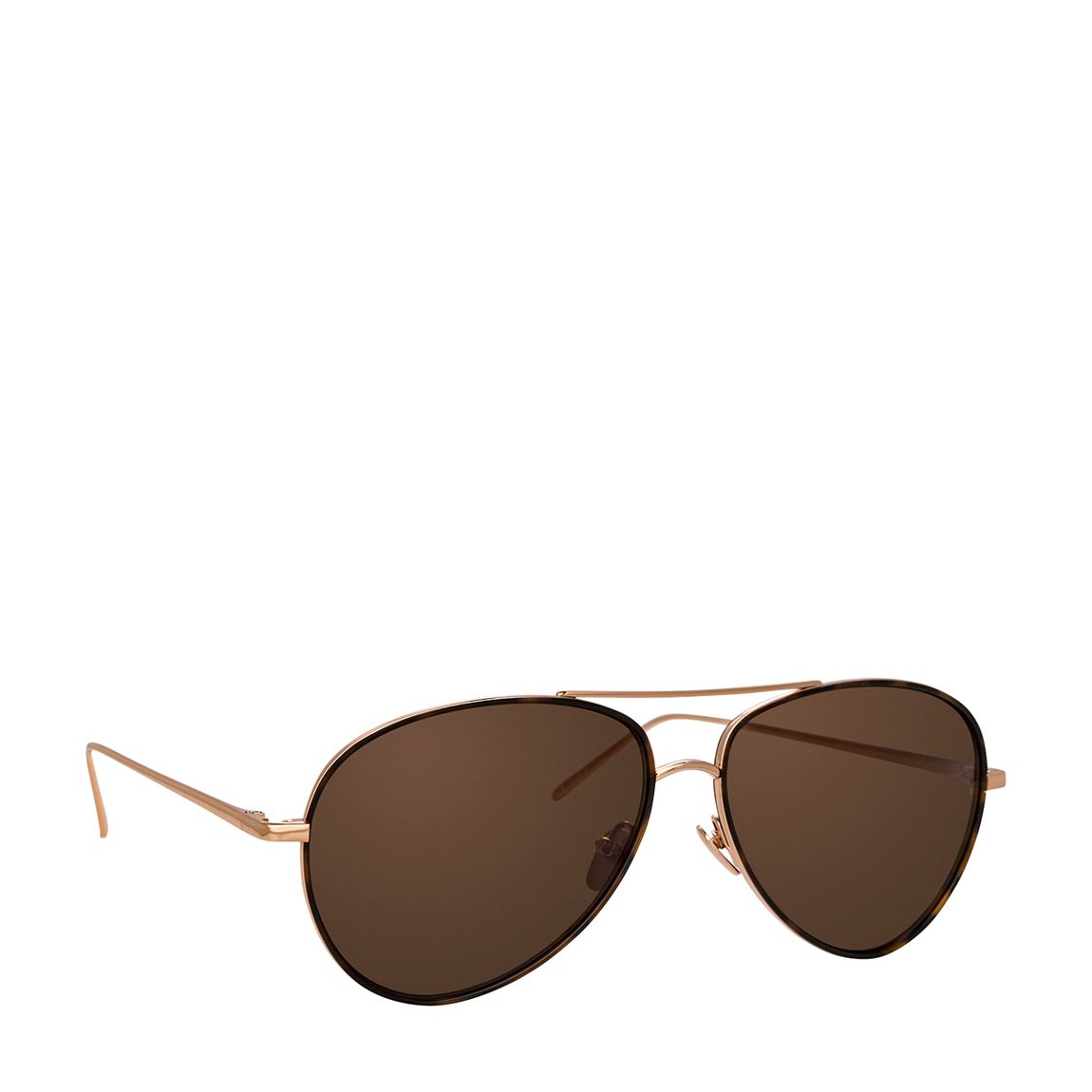 Britt Rose Gold/ T-Shell/ Solid Brown Sunglasses 62mm main product photo