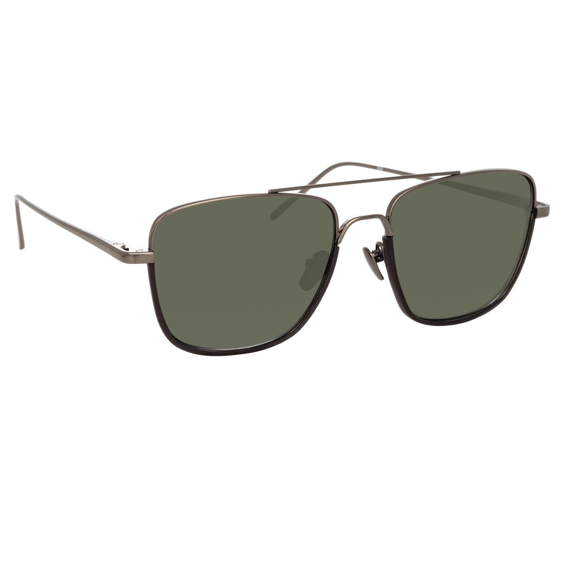 Zeyn Nickel/ Black Leather/ Grey Sunglasses 53mm main product photo
