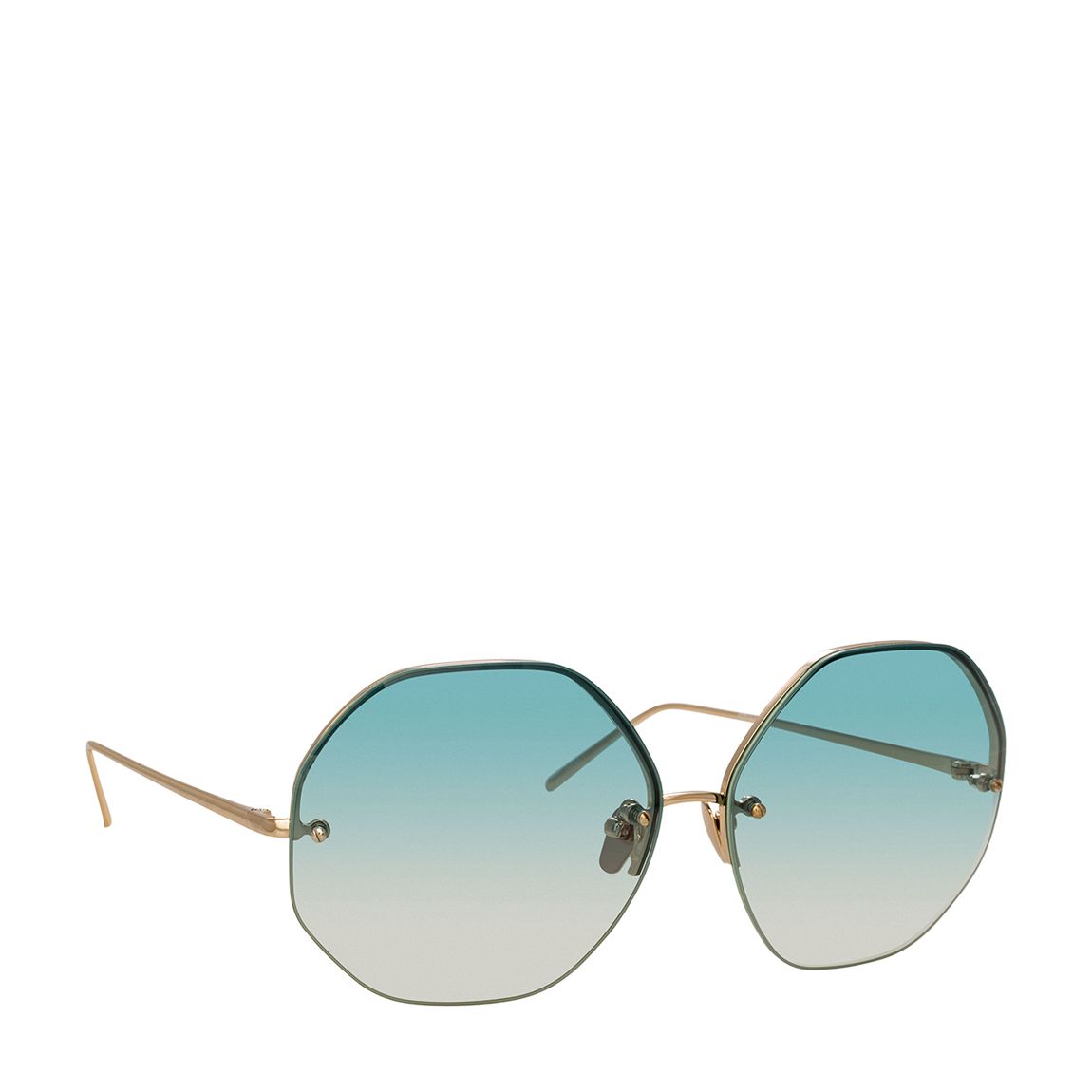 Sun Light Gold/ Turquoise Grad Sunglasses 63mm main product photo
