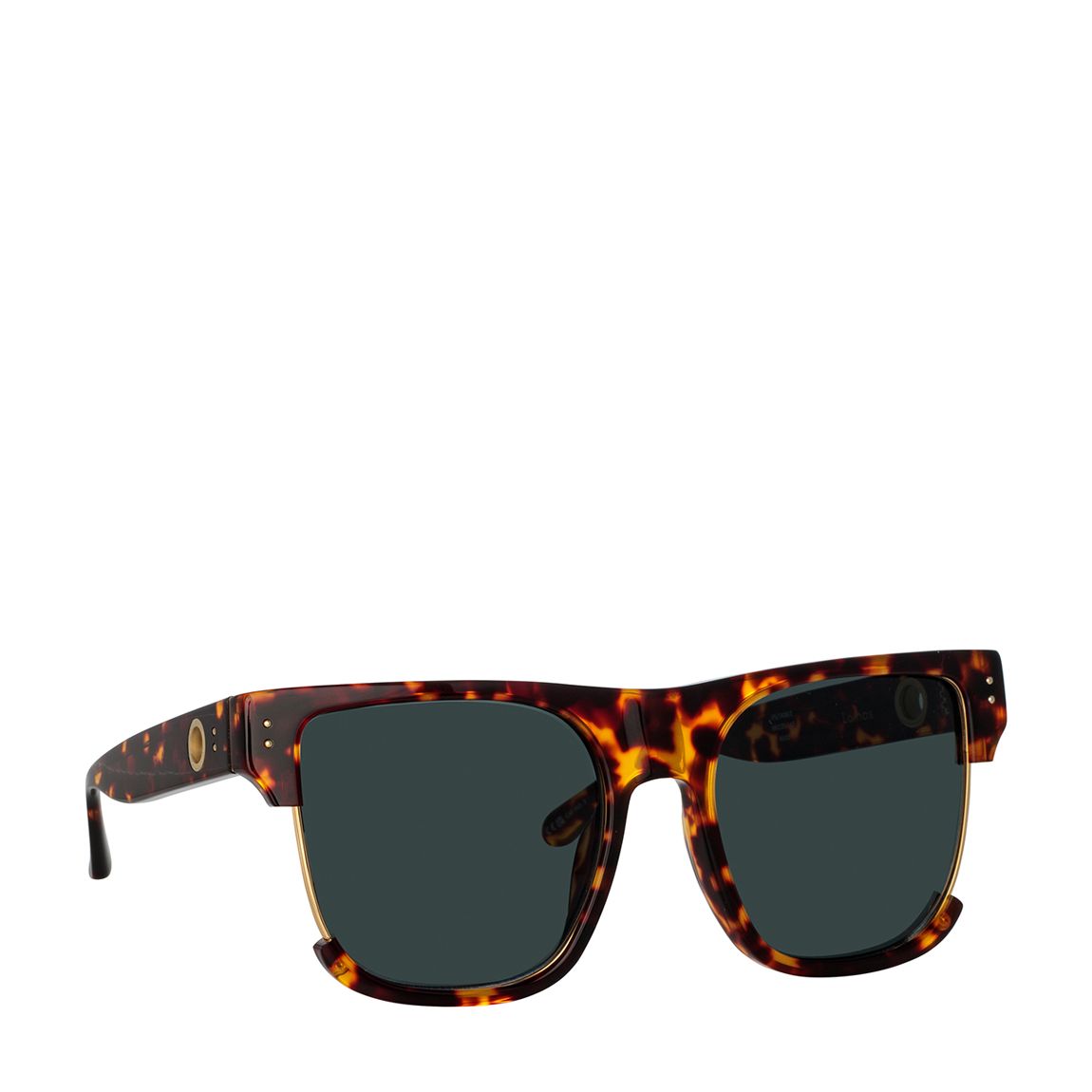 Lomas Dark T-Shell/ Yellow Gold/ Deep Green Sunglasses 58mm main product photo