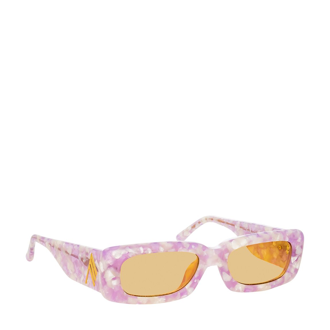 Mini Marfa Purple Marble/ Yellow Gold/ Yellow Sunglasses 52mm main product photo
