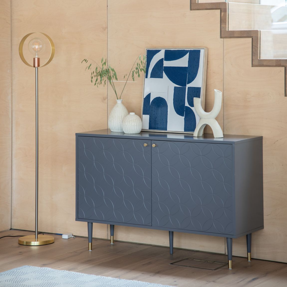 Riverton 2 Door Cabinet Grey 1200x400x790mm main product photo