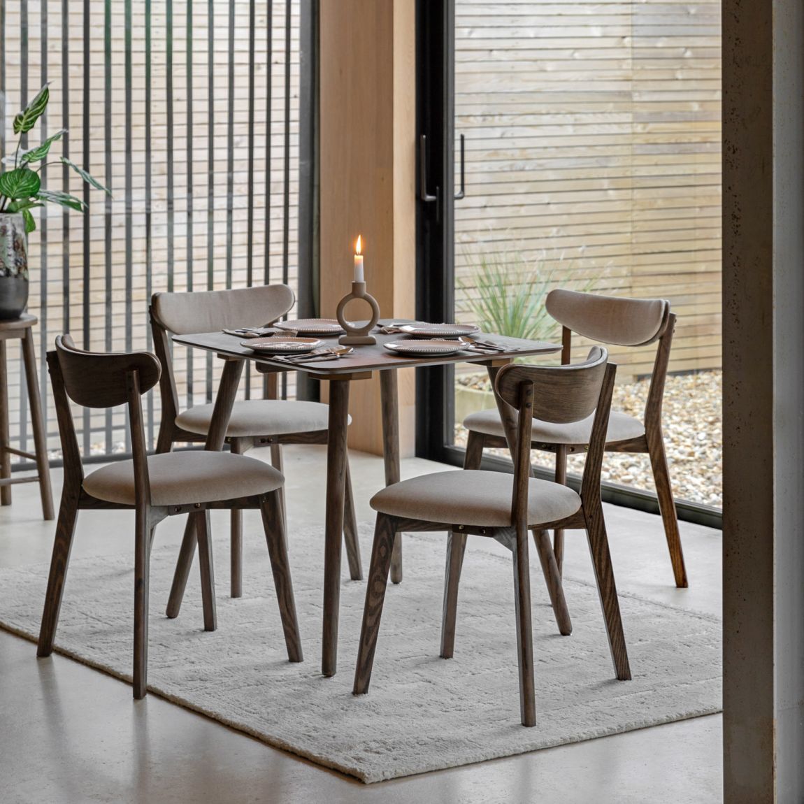 Everest Square Dining Table Smoked 770x770x750mm main product photo