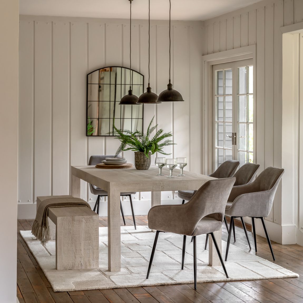 Cascade Dining Table Whitewash 2000x1000x750mm main product photo