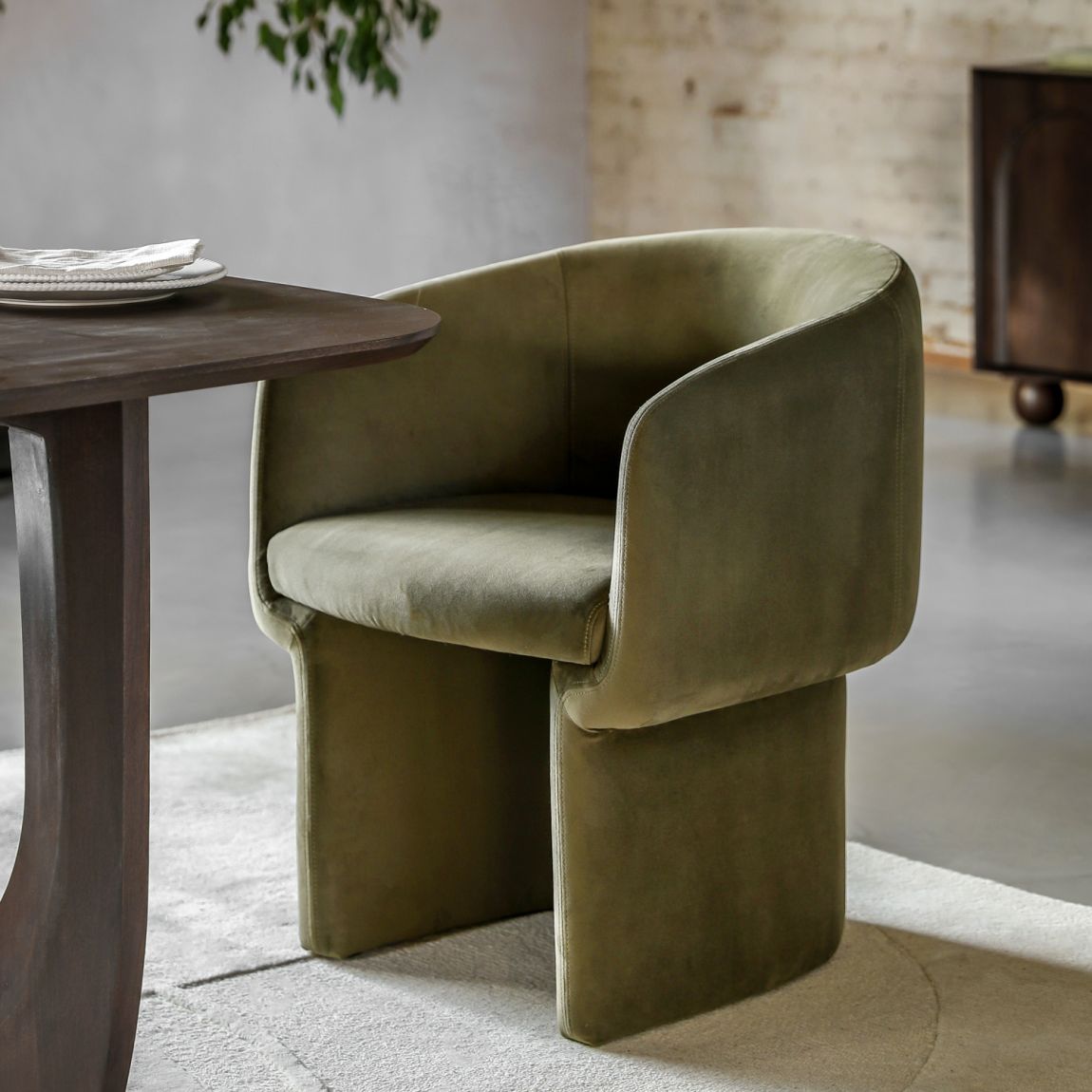Briar Dining Chair Moss Green 640x620x760mm main product photo